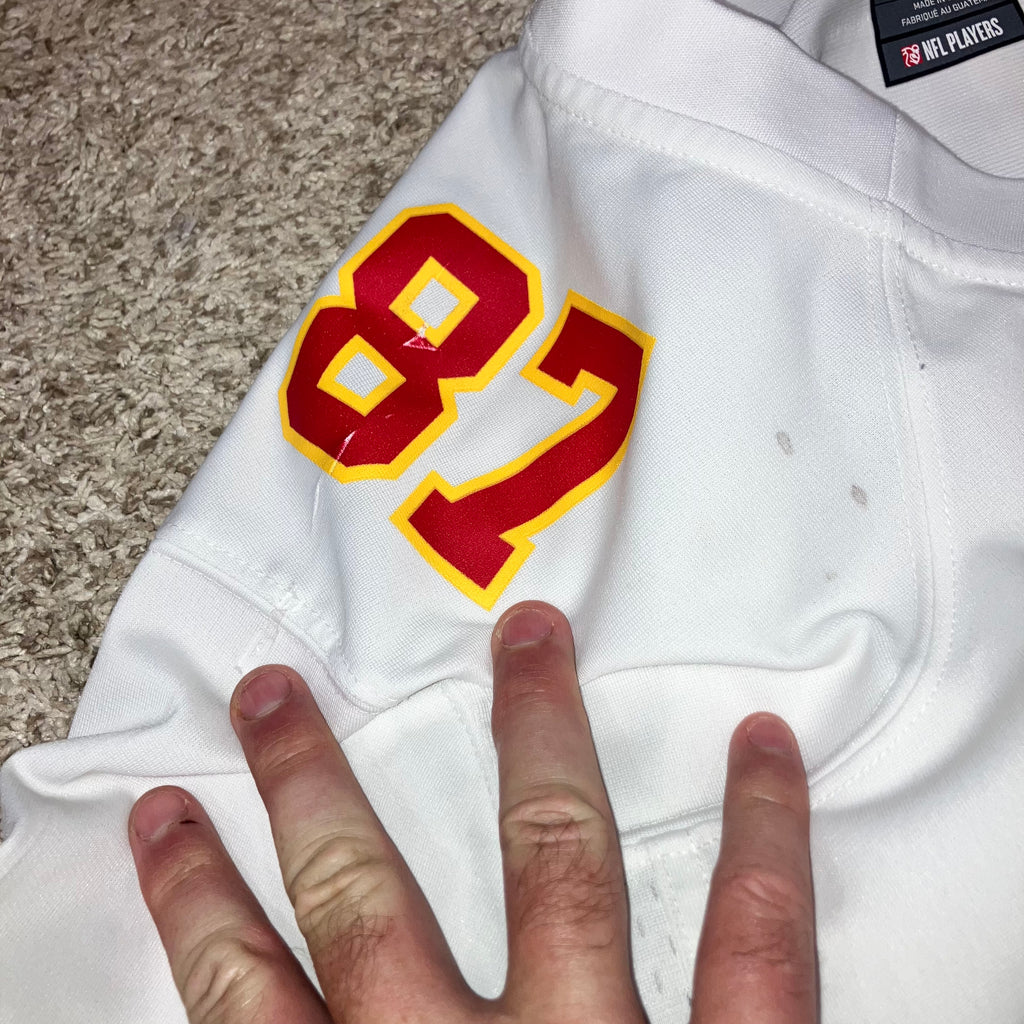 Travis Kelce Kansas City Chiefs Road White Nike Jersey Large