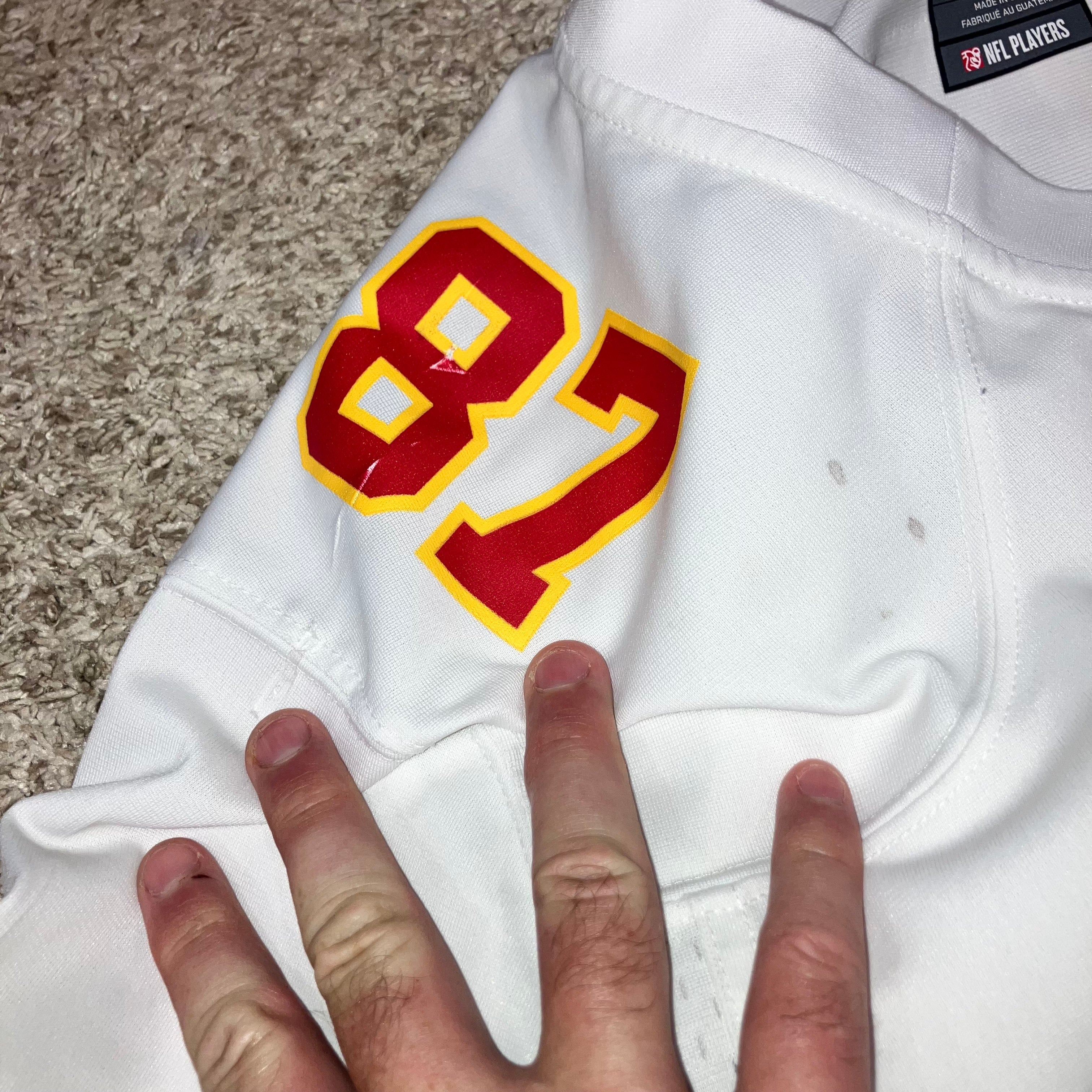 Travis Kelce Kansas City Chiefs Road White Nike Jersey Large