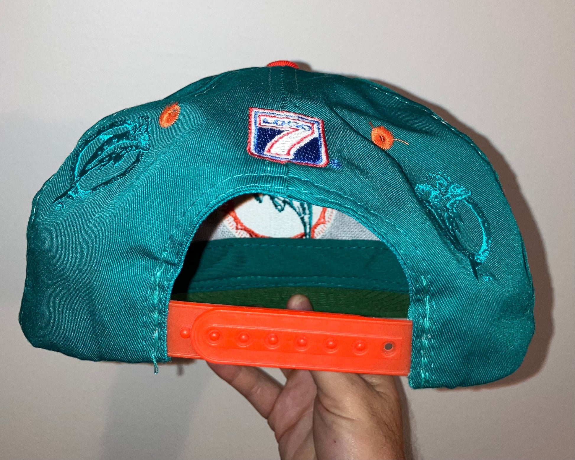 Miami Dolphins Sprinkle Aqua Logo 7 Snapback Hat
