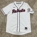 Ole Miss Rebels Home White Baseball Jersey Large