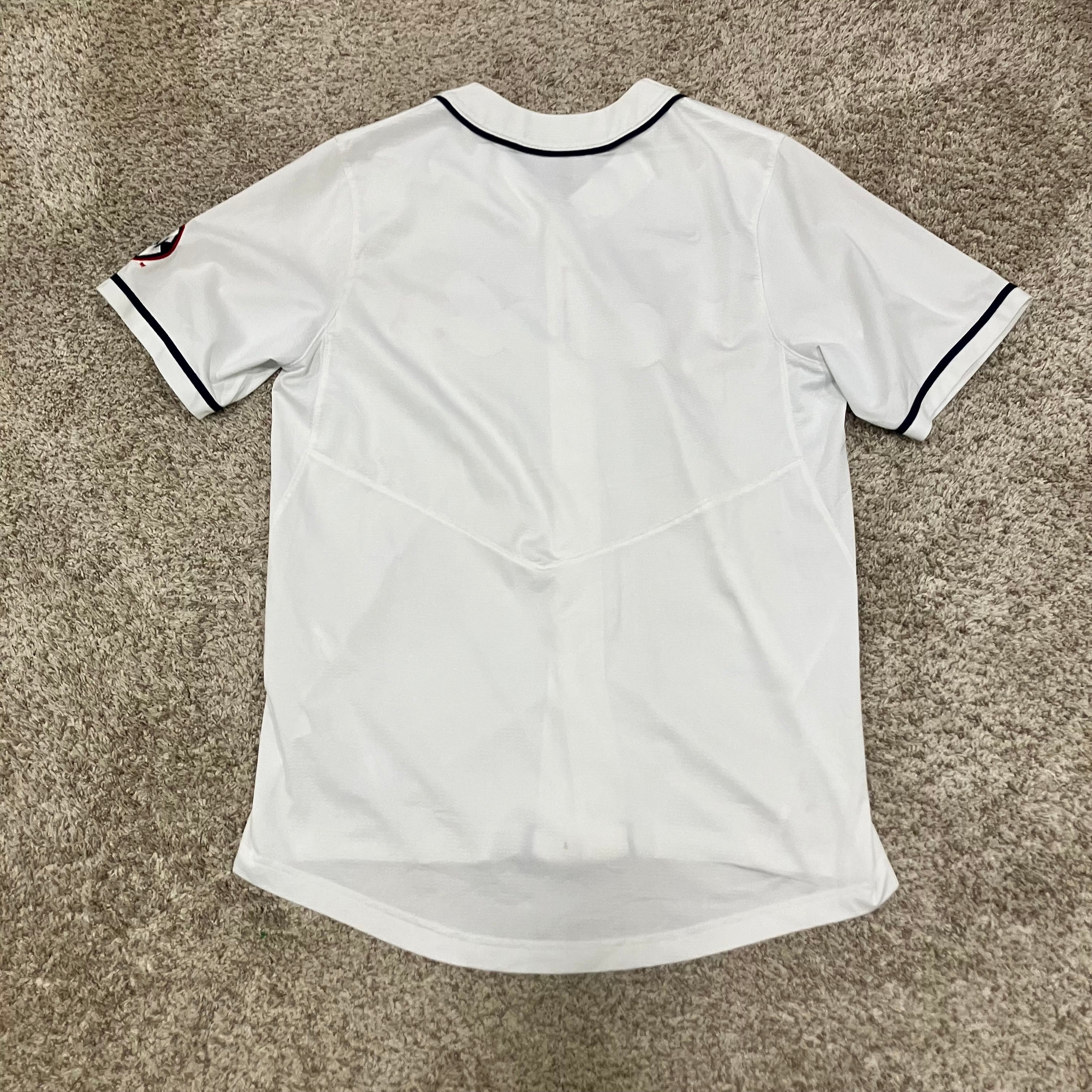 Ole Miss Rebels Home White Baseball Jersey Large