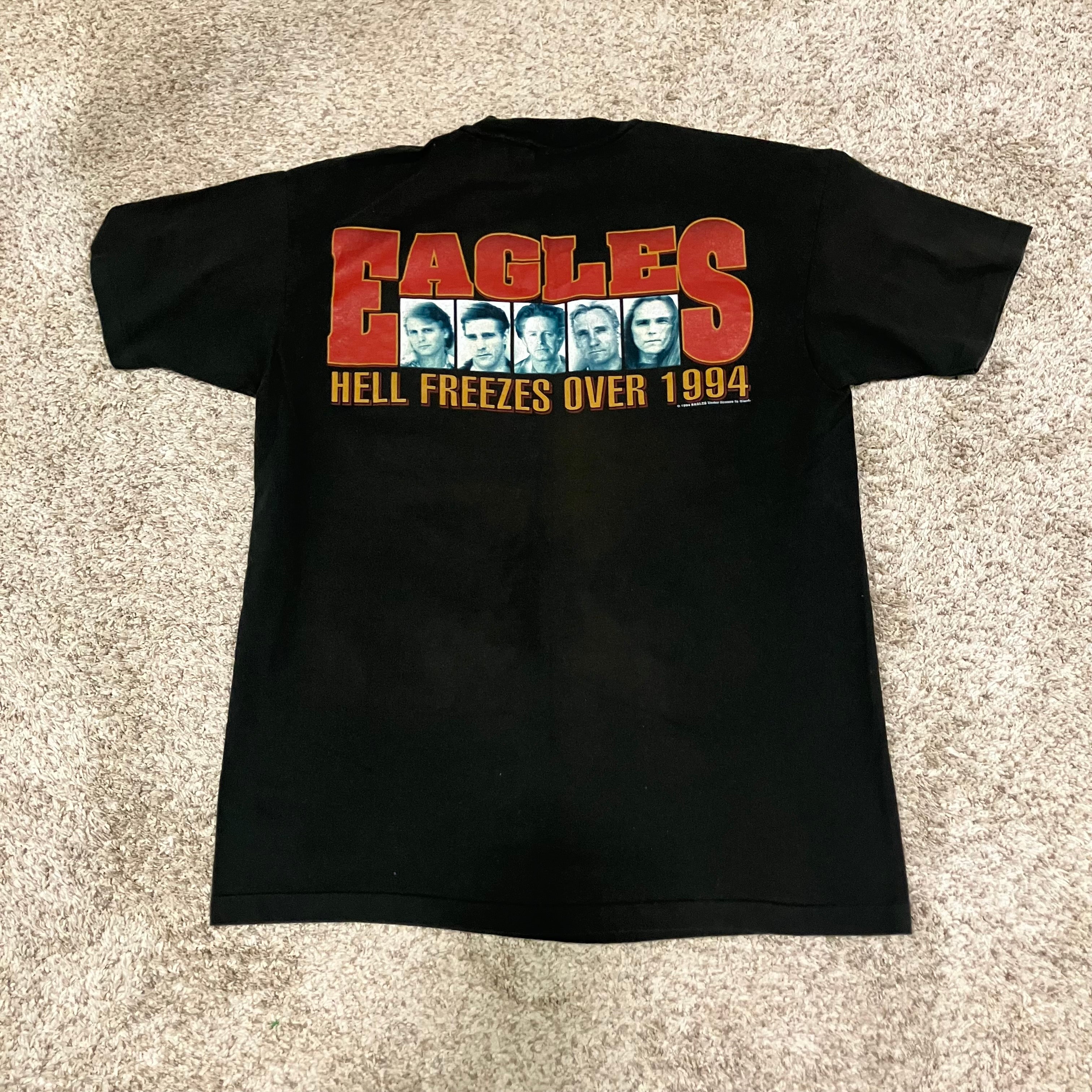 1994 Eagles Hell Freezes Over Tour Giant Black Shirt XL