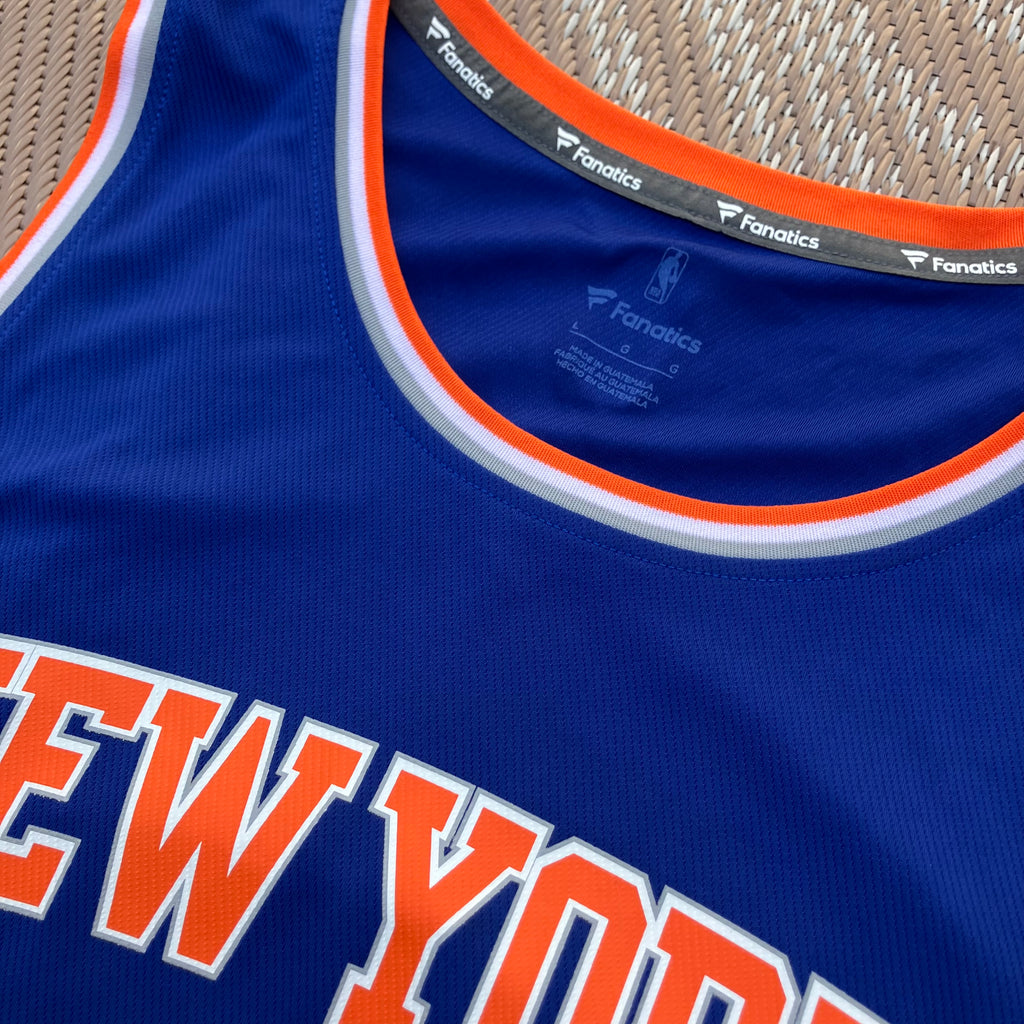 Jalen Brunson New York Knicks Blue Fanatics Jersey Large