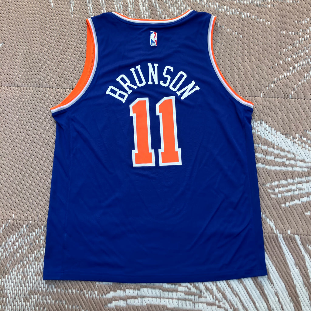 Jalen Brunson New York Knicks Blue Fanatics Jersey Large
