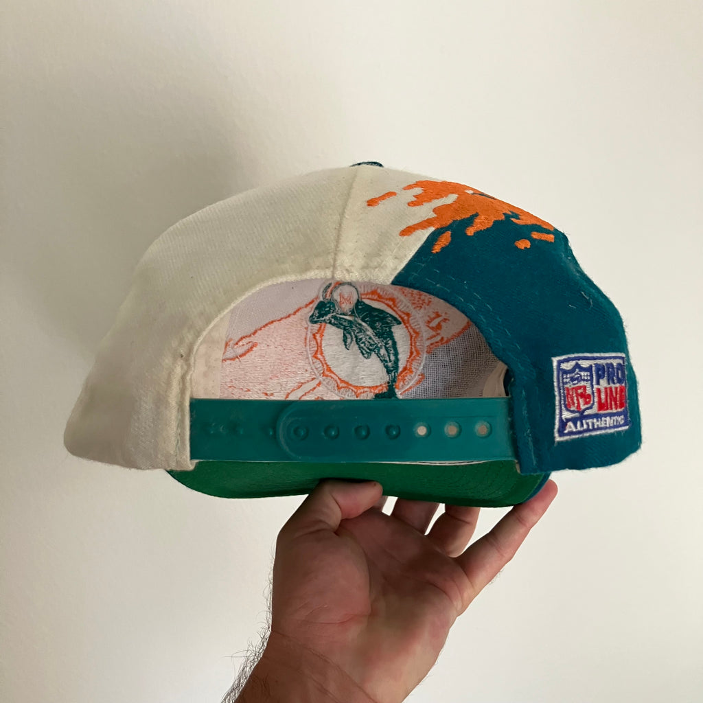 Miami Dolphins Logo Athletic Pro Line Splash Snapback Hat