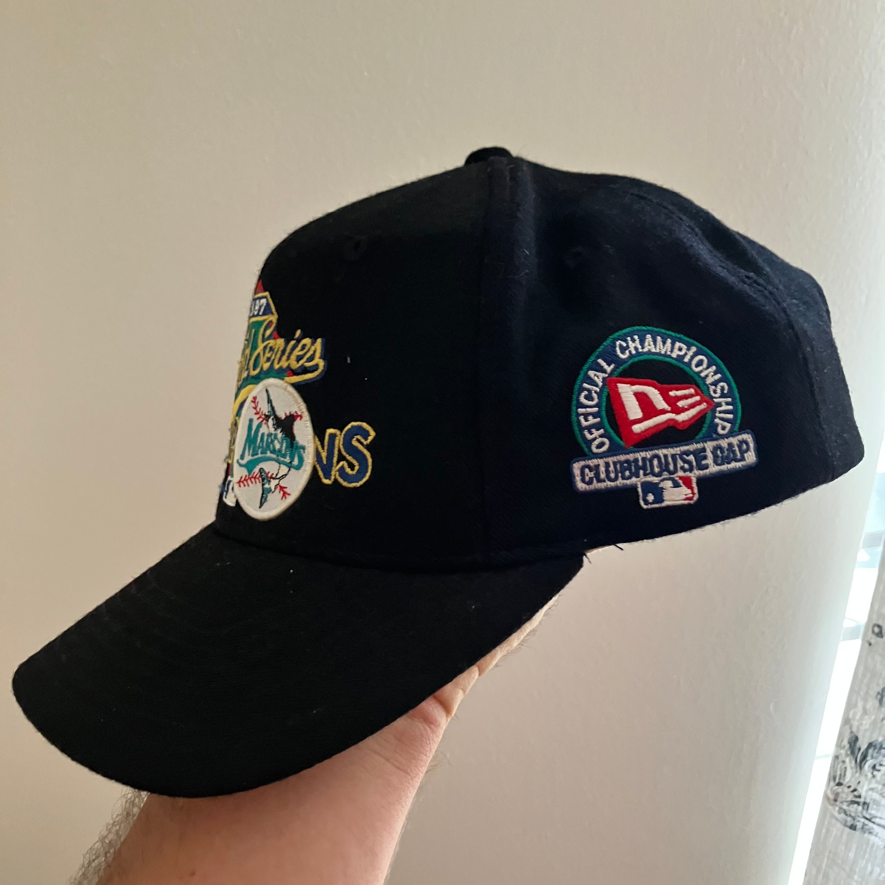 1997 Florida Marlins Clubhouse World Series Champion Snapback Hat