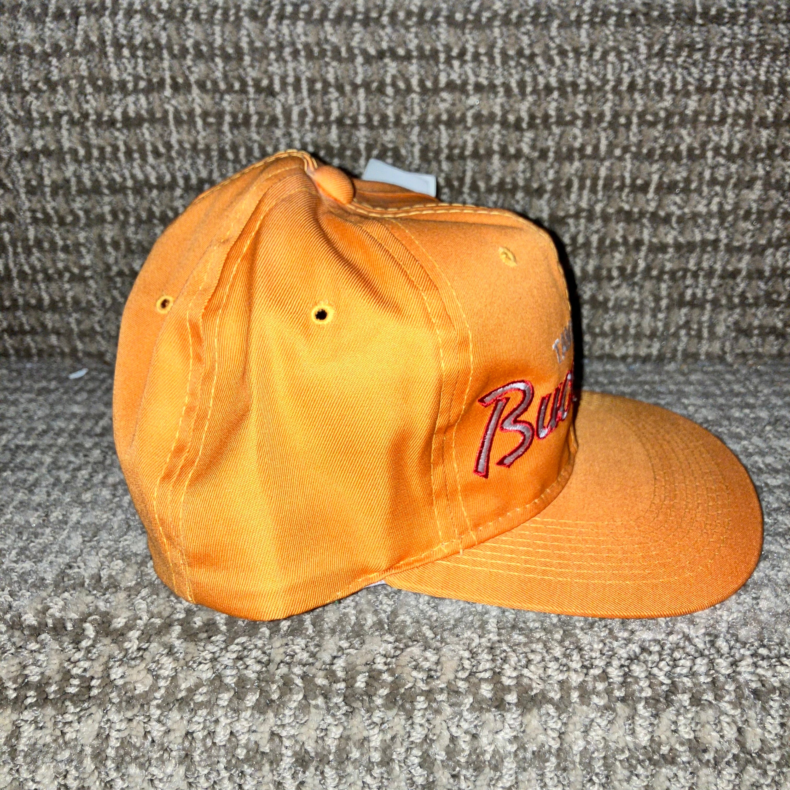 Tampa Bay Buccaneers NWT Sports Specialties Twill Script Orange Snapback Hat