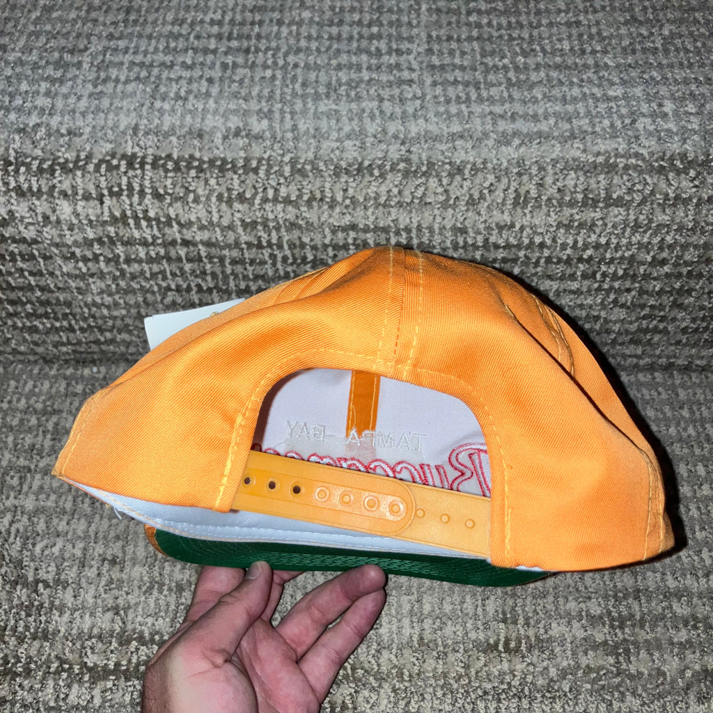 Tampa Bay Buccaneers NWT Sports Specialties Twill Script Orange Snapback Hat