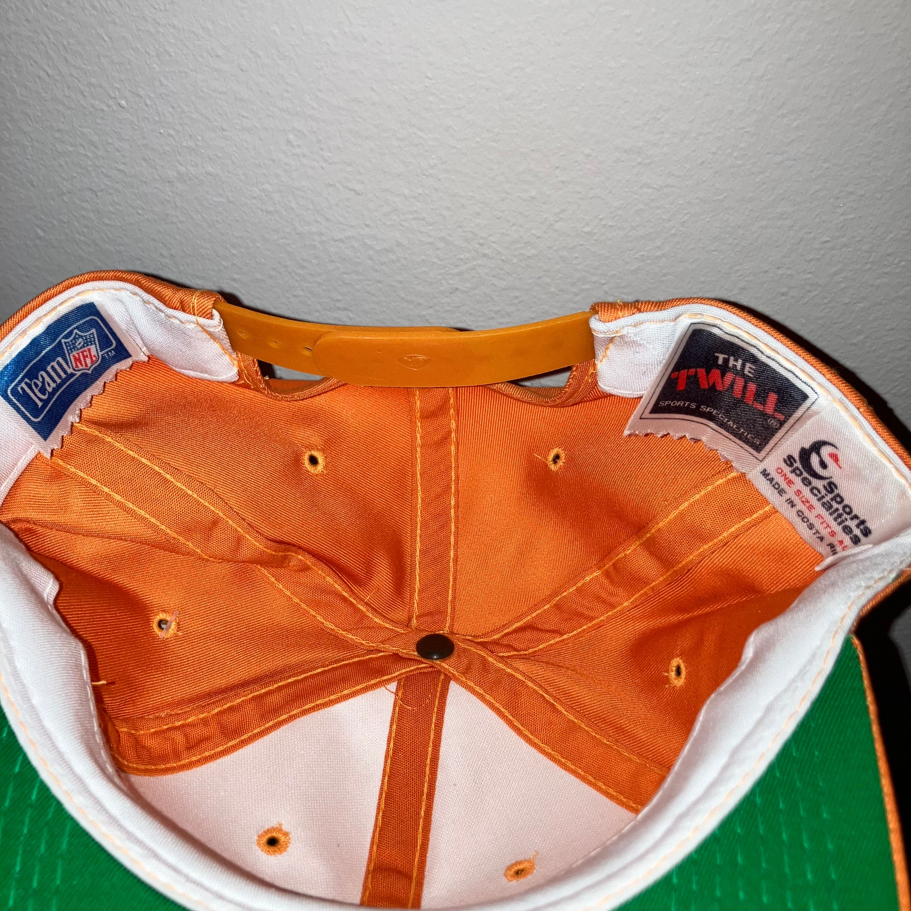 Tampa Bay Buccaneers NWT Sports Specialties Twill Script Orange Snapback Hat