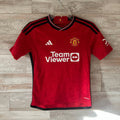 Kids Manchester United 2023/24 Home red adidas Jersey Medium