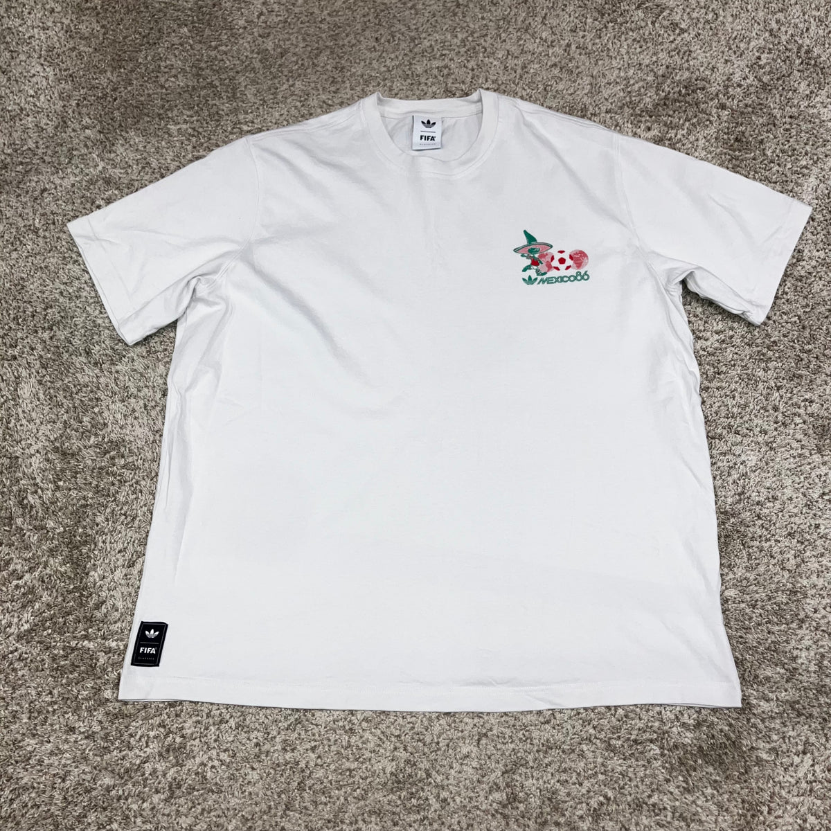 1986 Mexico World Cup adidas FIFA Classics Cotton Shirt 2XL