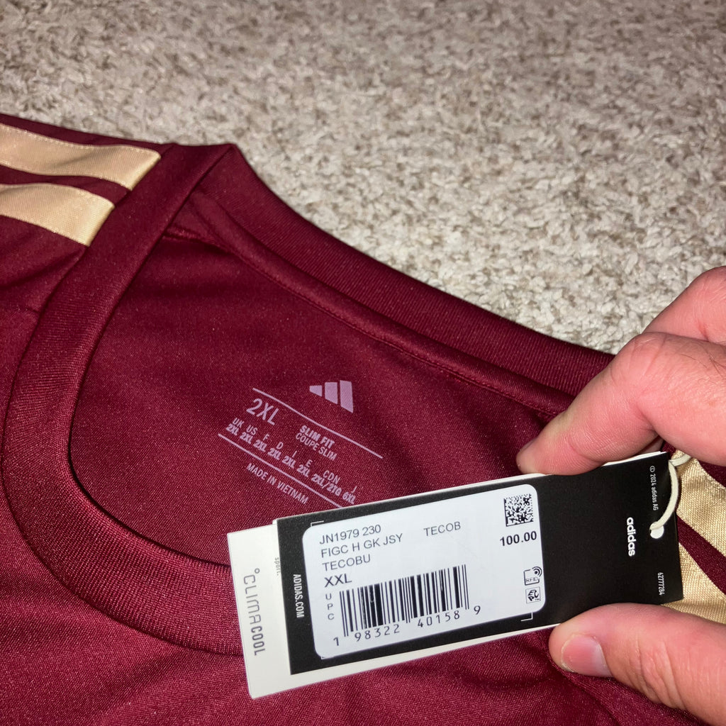 Italy 2026 adidas Goalkeeper Jersey NWT 2XL Burgundy