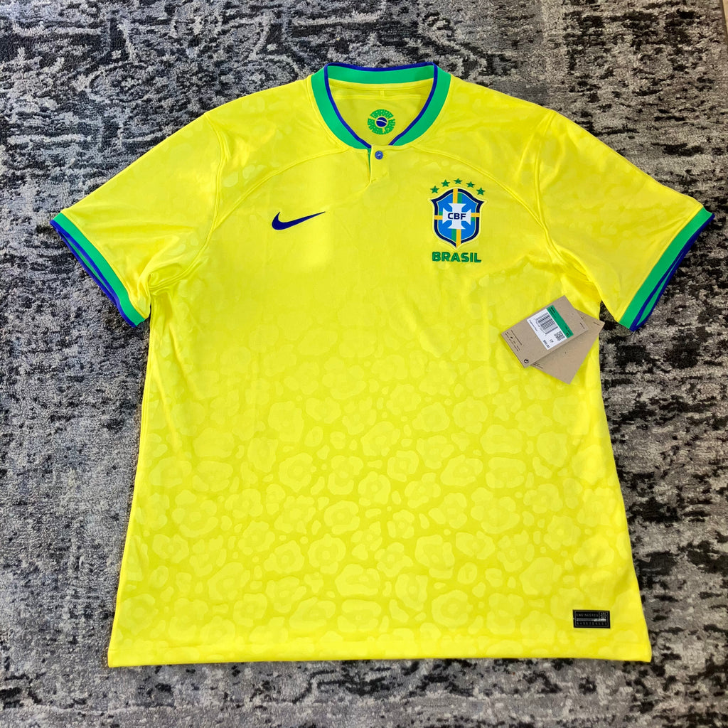 NWT Brazil 2022 Home Nike World Cup Yellow Jersey XL