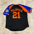 Bill Pulsipher 1998 New York Mets Black Majestic Jersey XL