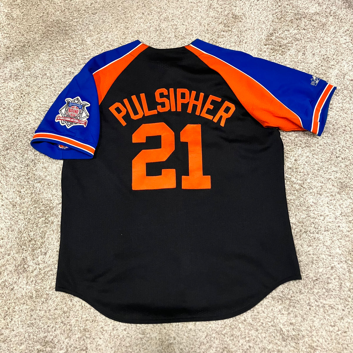 Bill Pulsipher 1998 New York Mets Black Majestic Jersey XL