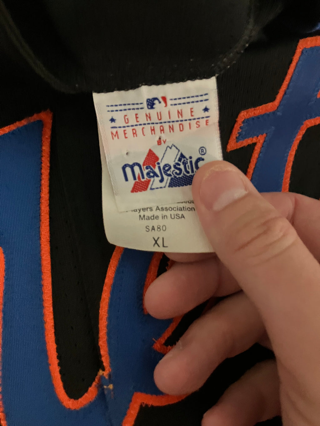 Bill Pulsipher 1998 New York Mets Black Majestic Jersey XL