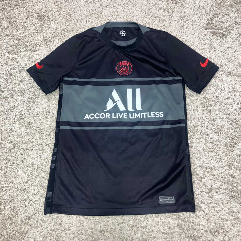 Paris Saint Germain Boys 2021/22 3rd Black Nike Jersey Medium