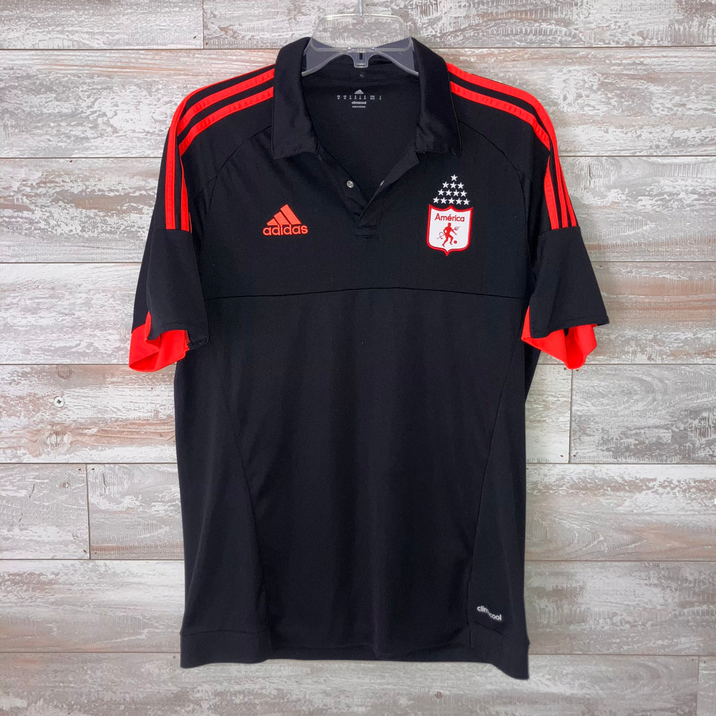 America De Cali 2016 Black Coaches Polo adidas Medium Colombia