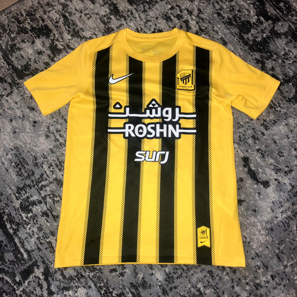 Al-Ittihad Kids 2024 Home Yellow Nike Jersey Large