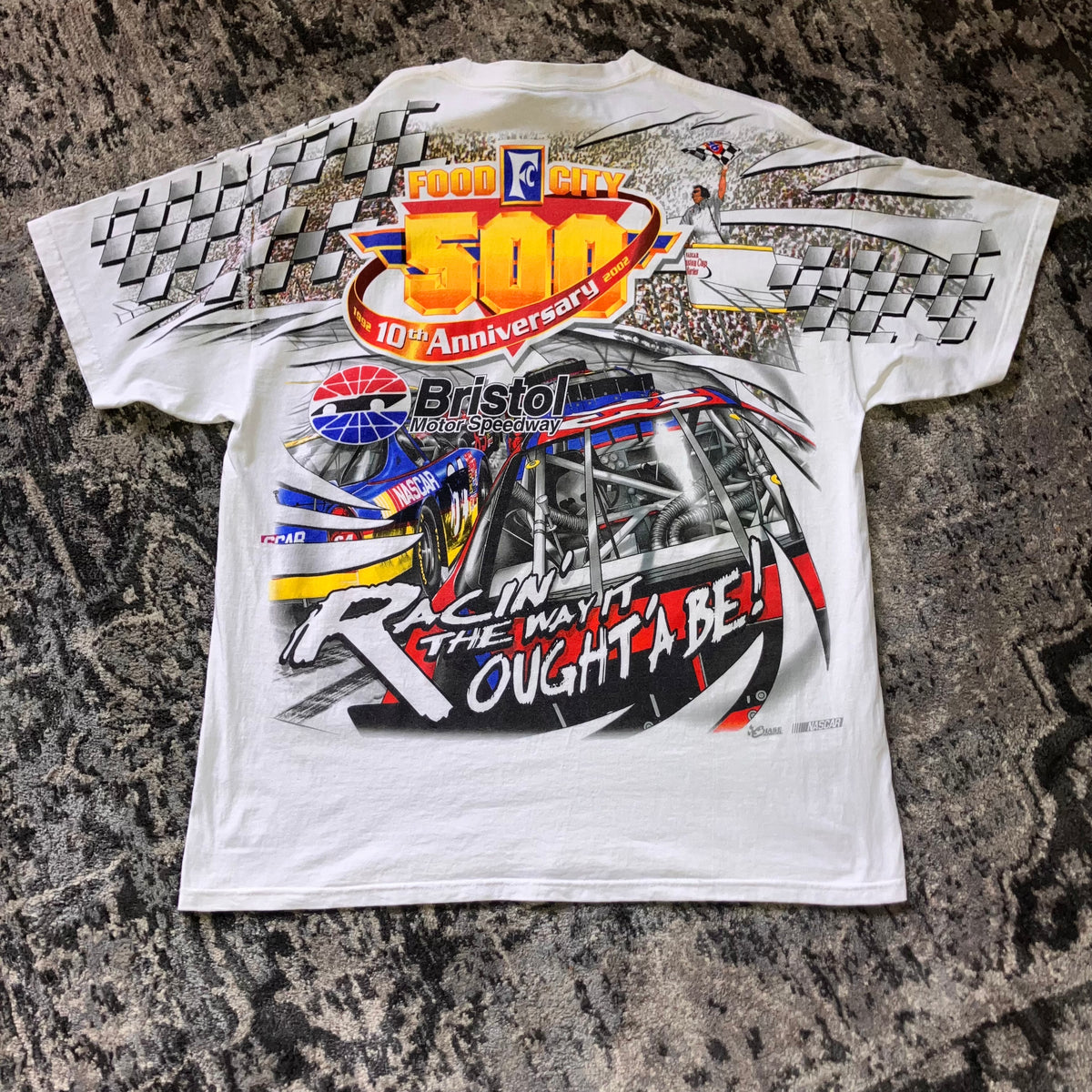 2002 NASCAR Bristol FOOD City 500 AOP Chase Authentic Shirt XL