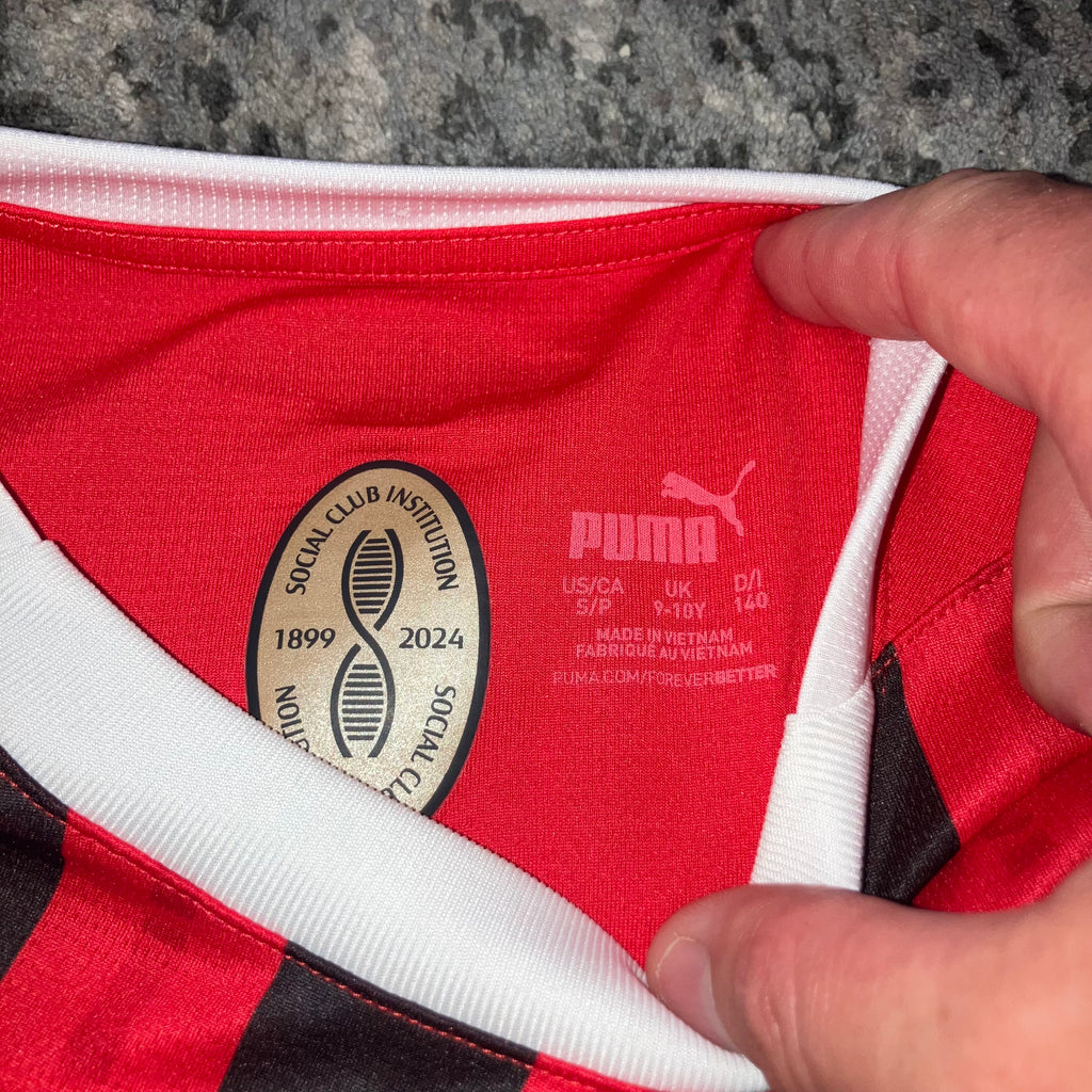 Christian Pulisic Kids 2024/25 AC Milan Home Puma Jersey Small