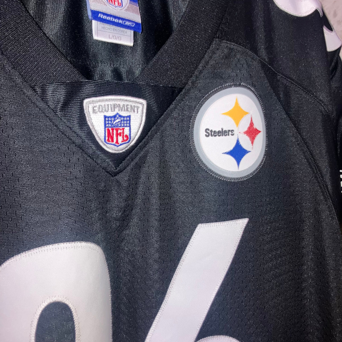 Hines Ward Pittsburgh Steelers Black Reebok Jersey Large