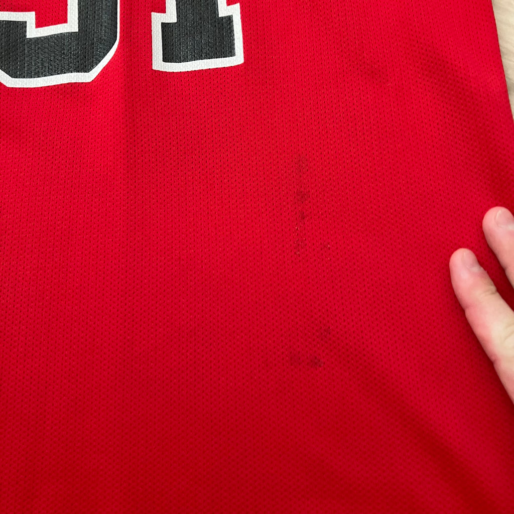 Dennis Rodman 50th Chicago Bulls Gold Logo Champion Jersey 40