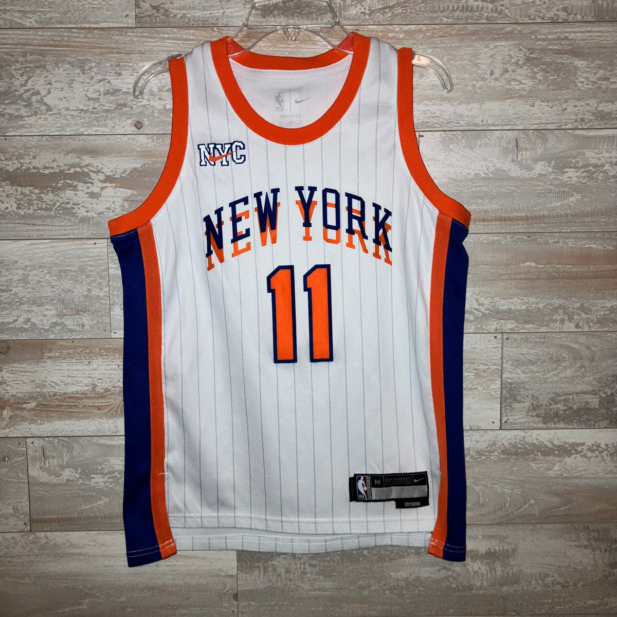 Jalen Brunson Kids 2024 New York Knicks Swingman White Jersey Medium