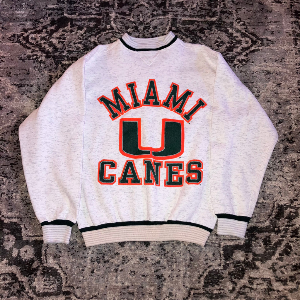 Miami Hurricanes Gray Crewneck Sweater Medium