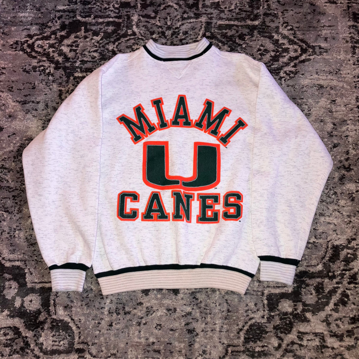 Miami Hurricanes Gray Crewneck Sweater Medium
