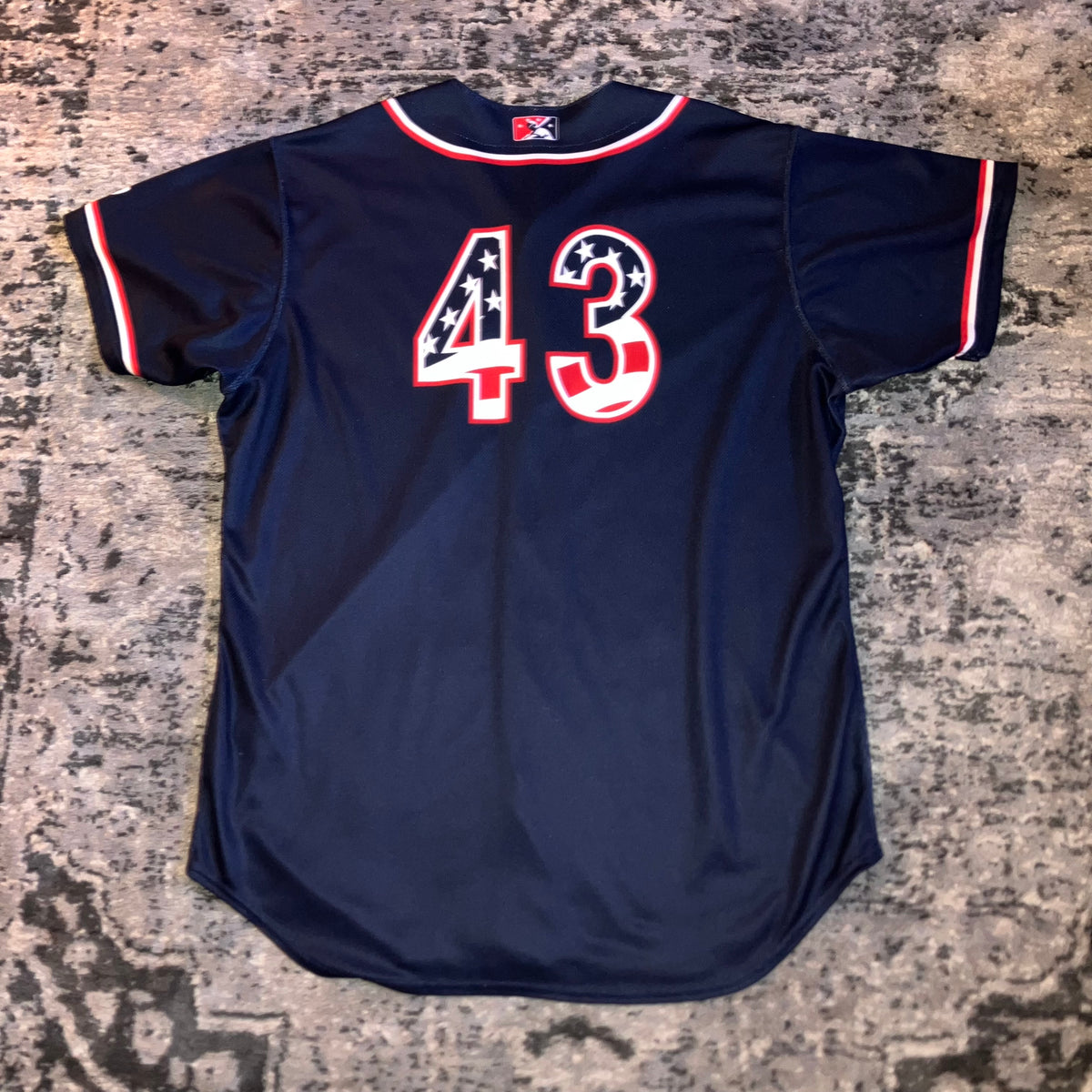 Jupiter Hammerheads USA Wilson MiLB Blue Flag Jersey 48 #43