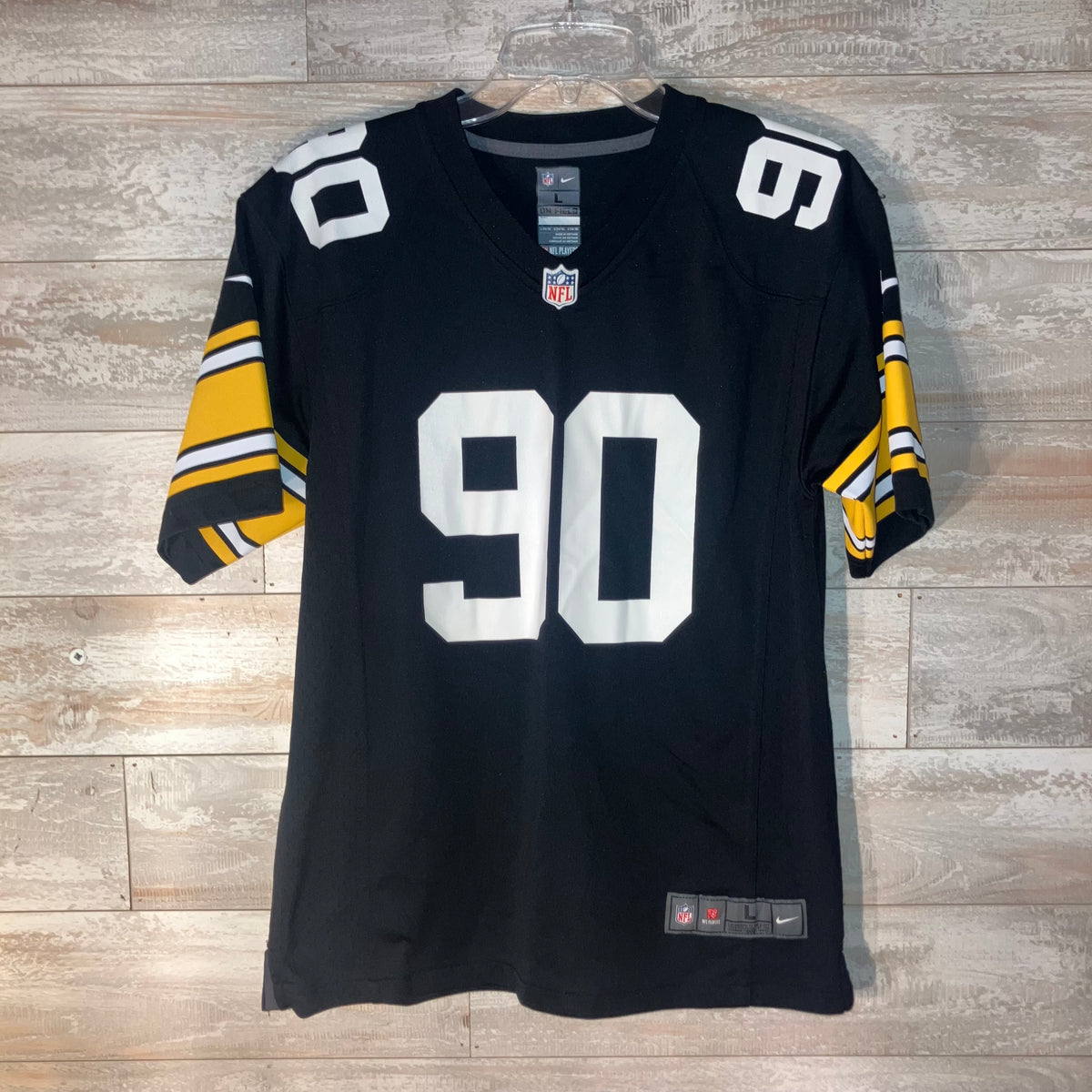 TJ Watt Kids Pittsburgh Steelers Alternate Black Nike Jersey Large