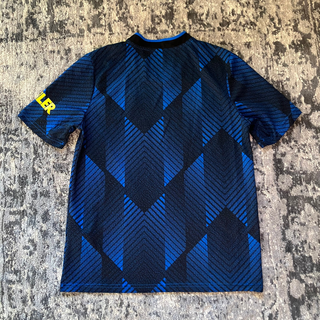 Manchester United Kids 2021/22 3rd adidas Blue Jersey Large