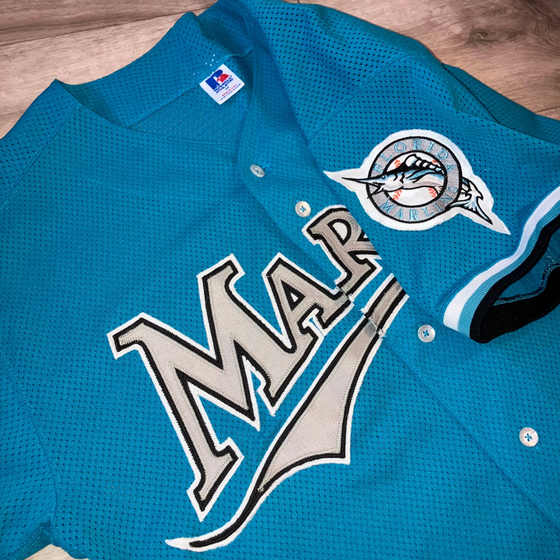 Florida Marlins 1993 Diamond Authentic Teal Jersey 44