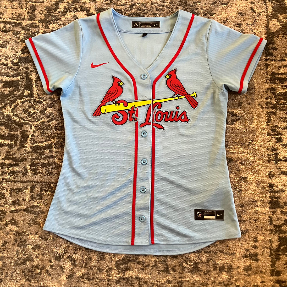Women Yadier Molina St Louis Cardinals Alternate Blue Nike Jersey Small