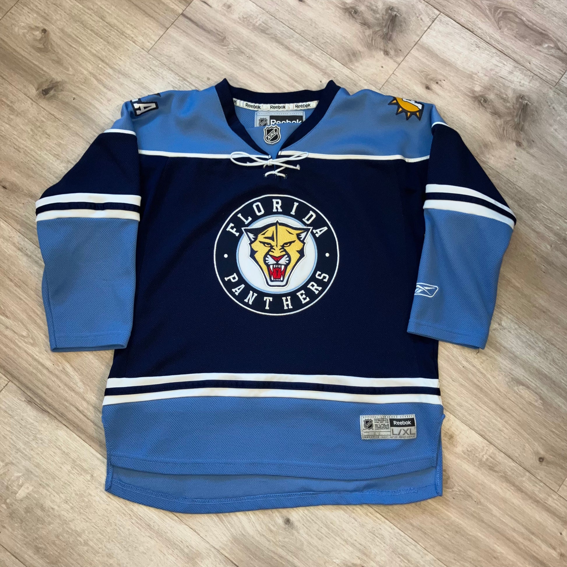 Kids 2011 Florida Panthers Blue Reebok Jersey Large