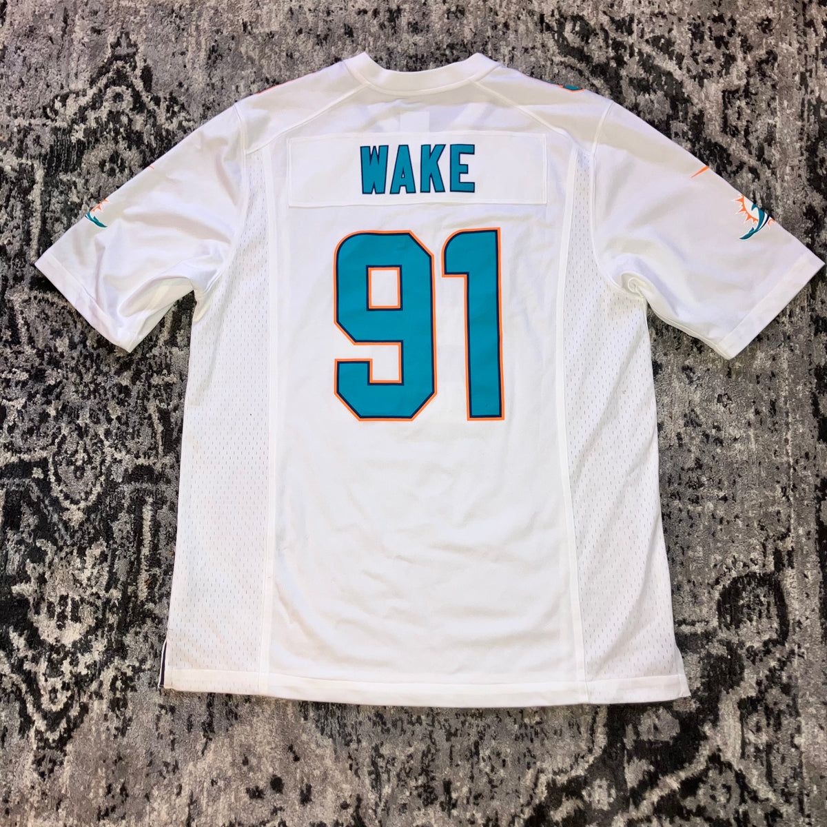 Cam Wake Miami Dolphins White Nike Jersey Medium