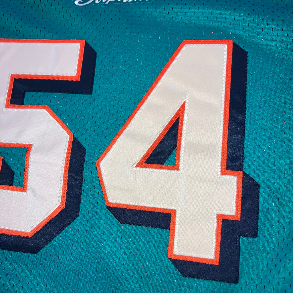 Zach Thomas Miami Dolphins Authentic Aqua Reebok Jersey 48