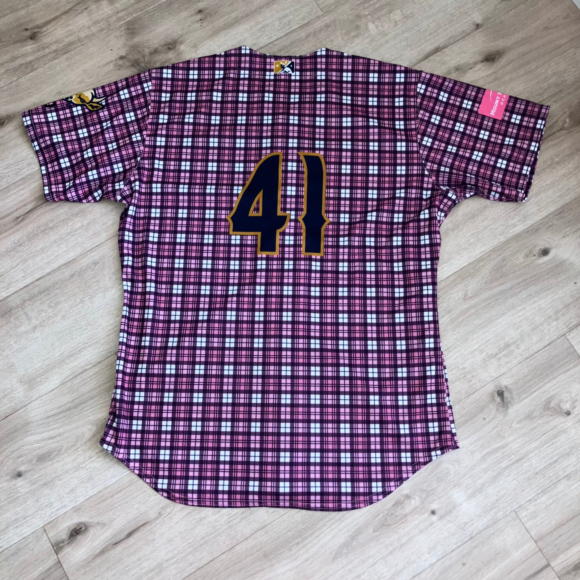 State College Spikes Paint the Park Pink Milb Wilson Jersey 46