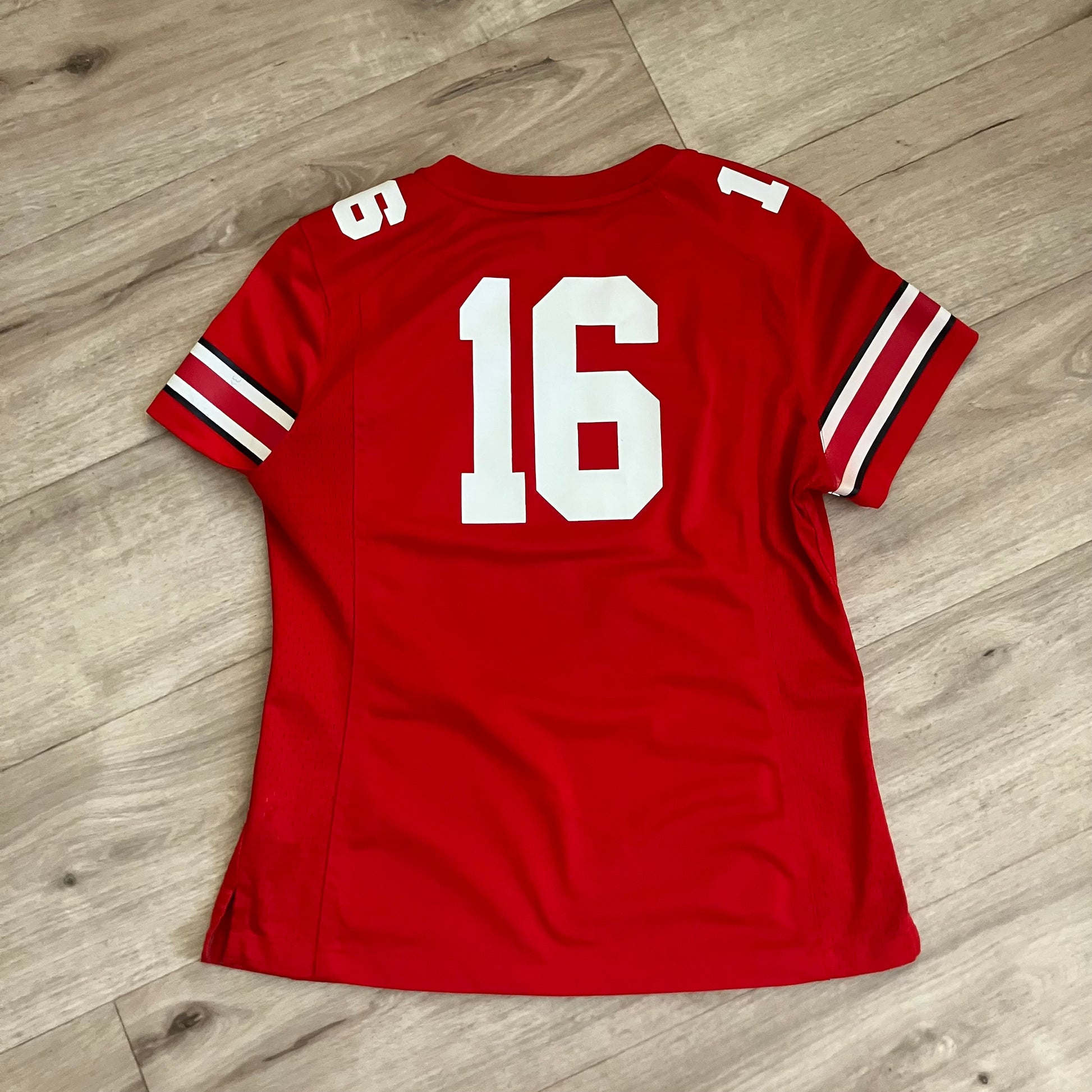 Ohio State Buckeyes #16 Red Nike Jersey Women Medium