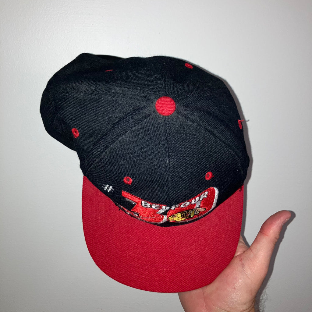 Ed Belfour Chicago Blackhawks AJD Black Snapback Hat