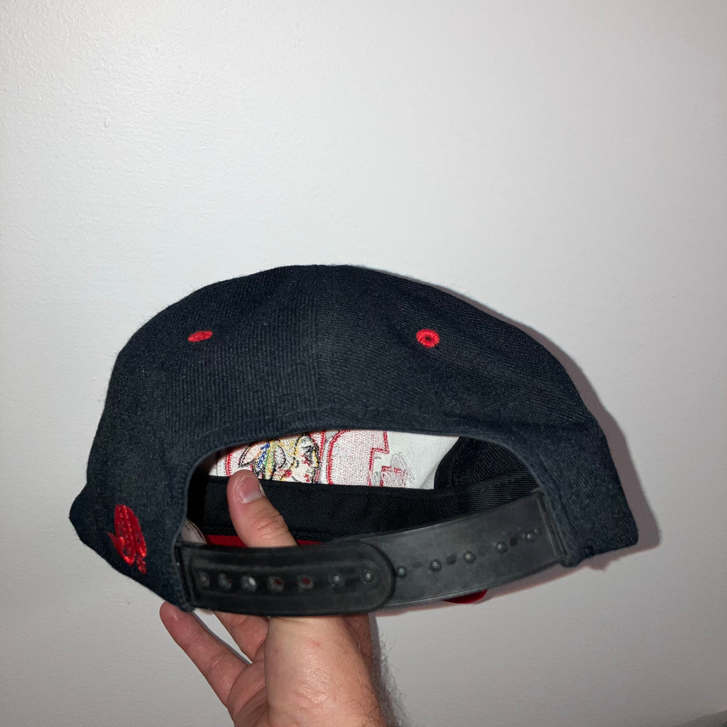 Ed Belfour Chicago Blackhawks AJD Black Snapback Hat