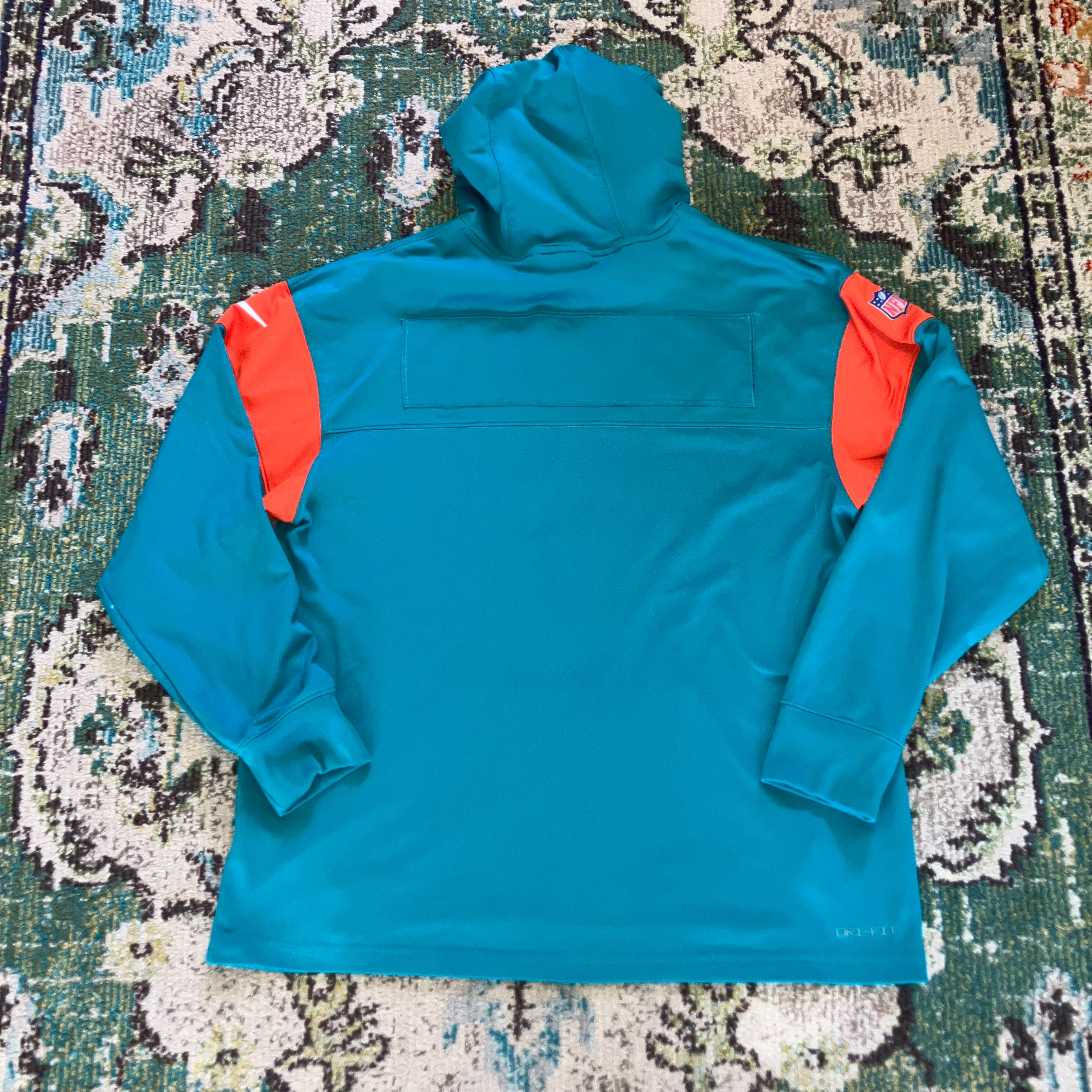 Miami Dolphins Aqua Nike Arch Throwback On Field Hoodie Men Large