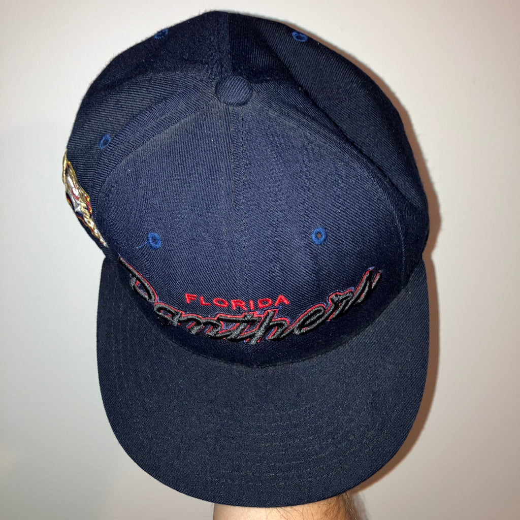 Florida Panthers Black Zephyr Script Snapback Hat