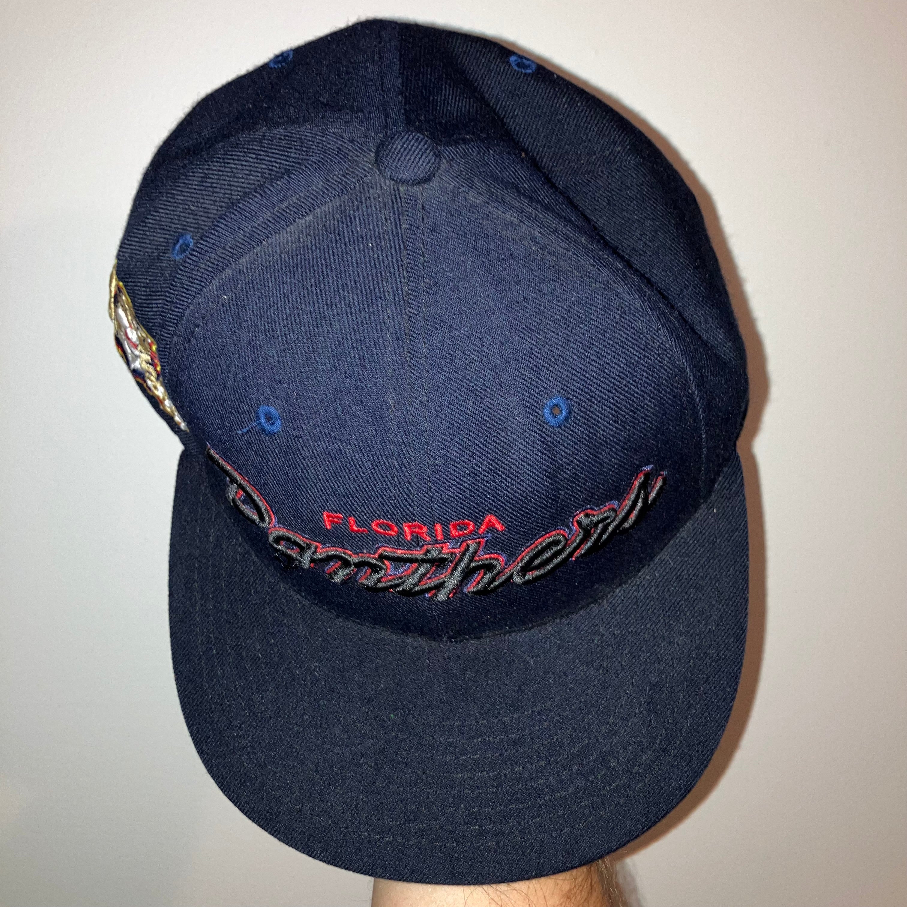 Florida Panthers Black Zephyr Script Snapback Hat