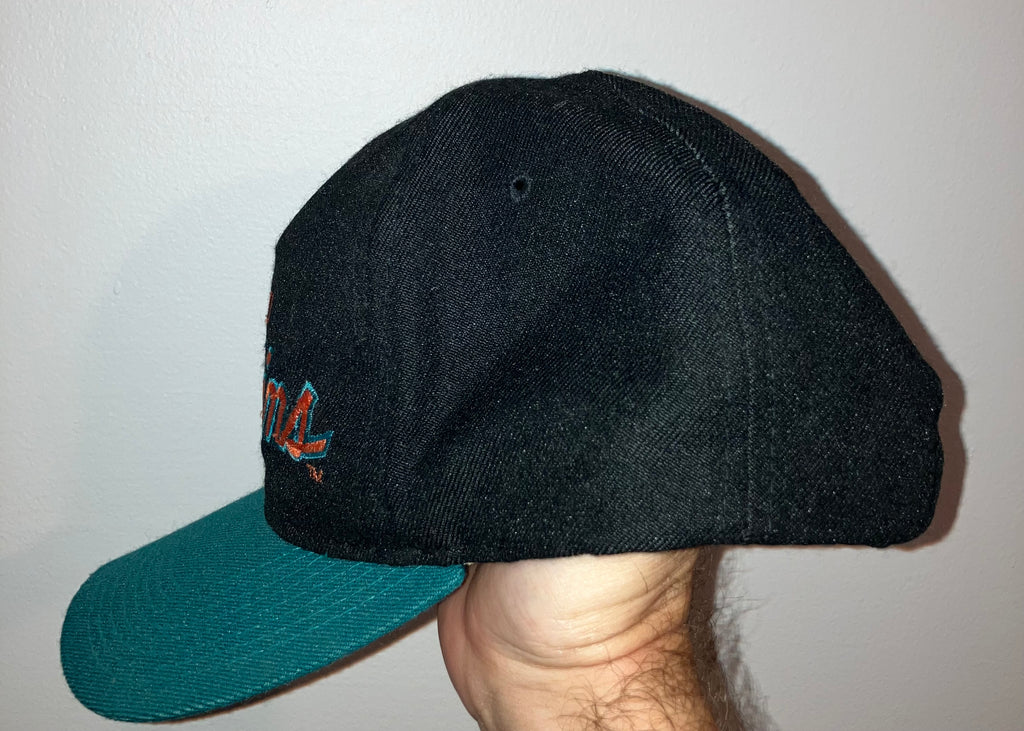 Miami Dolphins Sports Specialties Black Script Snapback Hat