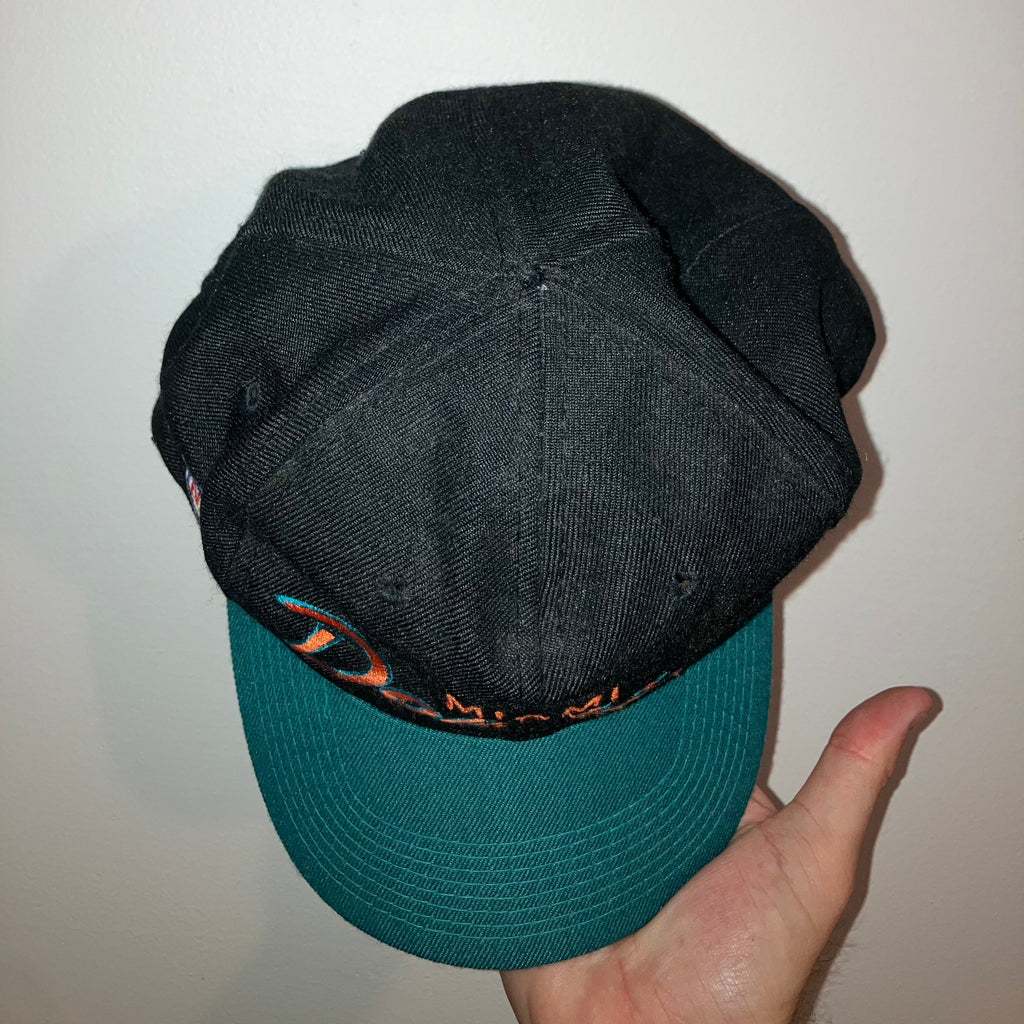 Miami Dolphins Sports Specialties Black Script Snapback Hat