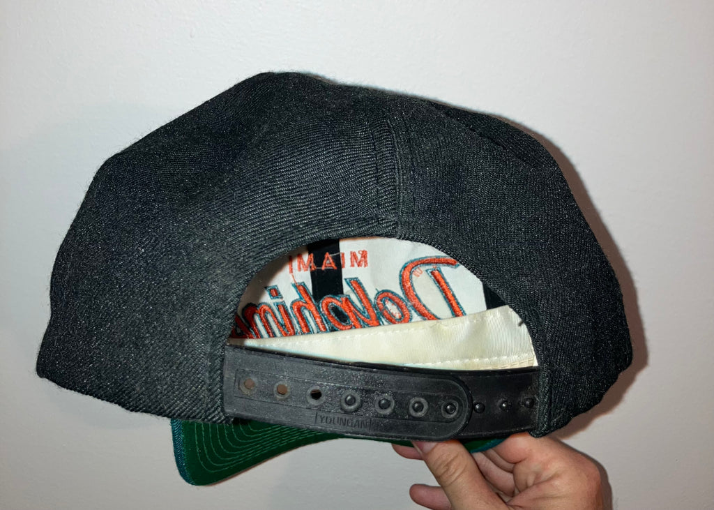 Miami Dolphins Sports Specialties Black Script Snapback Hat