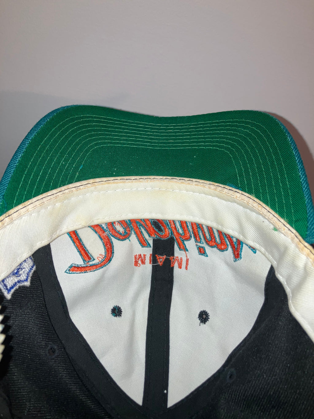 Miami Dolphins Sports Specialties Black Script Snapback Hat