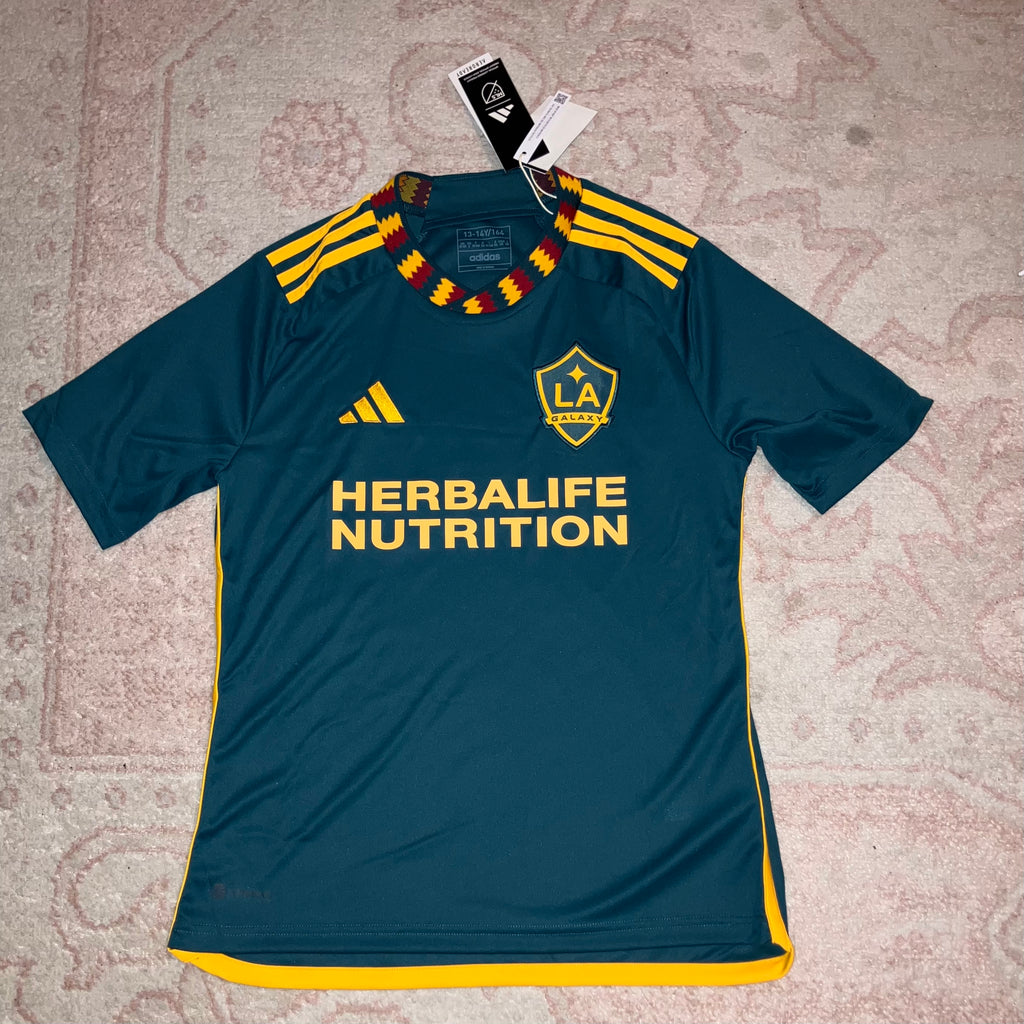NWT LA Galaxy Away Green adidas 2023/24 Jersey Boys Large Kids